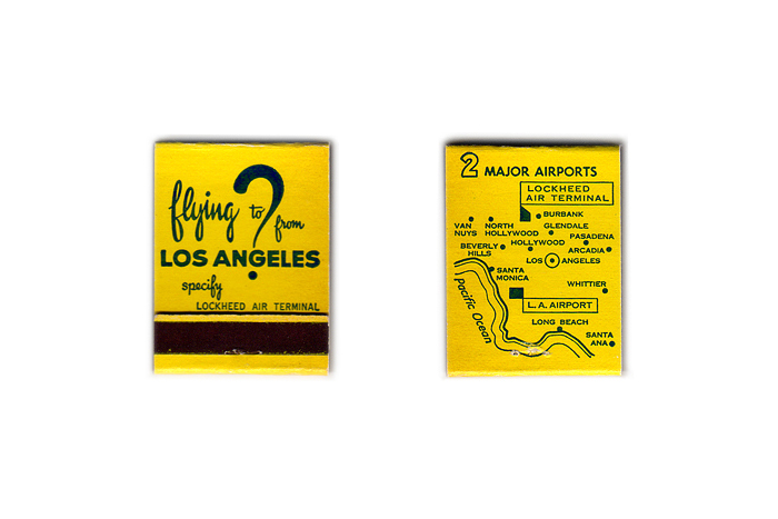 Aerospace Ephemera: Matchbook, Lockheed Air Terminal, Date Unknown